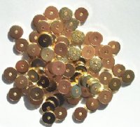 100 1x8mm Gold Plated Metal Rondelle Beads